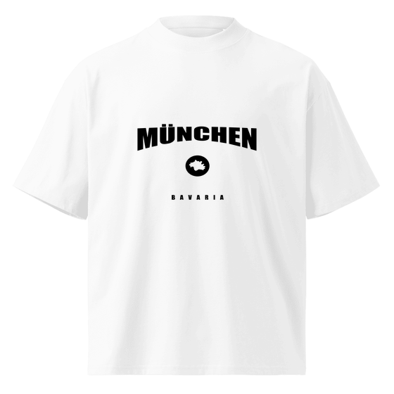 Oversized Unisex Bio-T-Shirt mit breitem Kragen für München