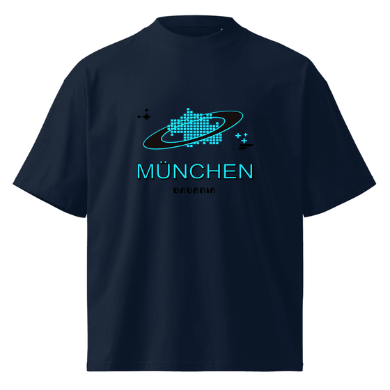 Oversized Unisex Bio-T-Shirt mit breitem Kragen für München